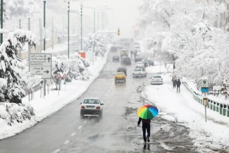 برف و باران در راه پایتخت